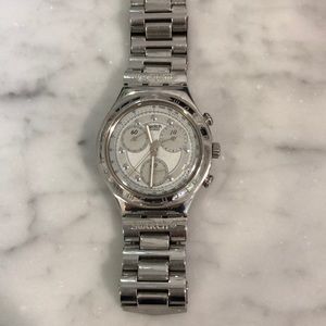 Swatch stainless steel chronograph watch